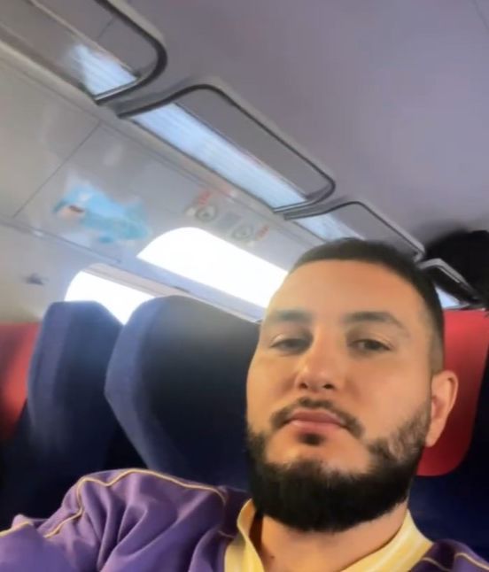 Omar Montes en el tren, el lunes del sabotaje