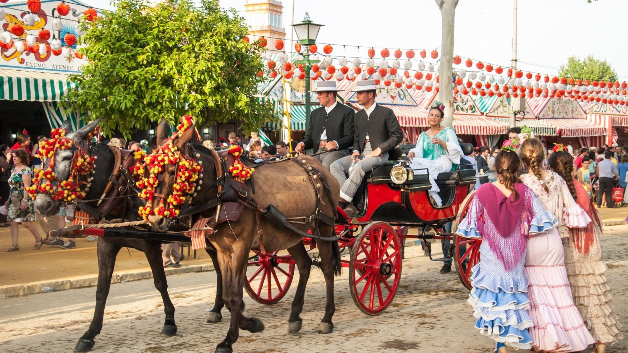 Real de la Feria de Abril durante la edición de 2024