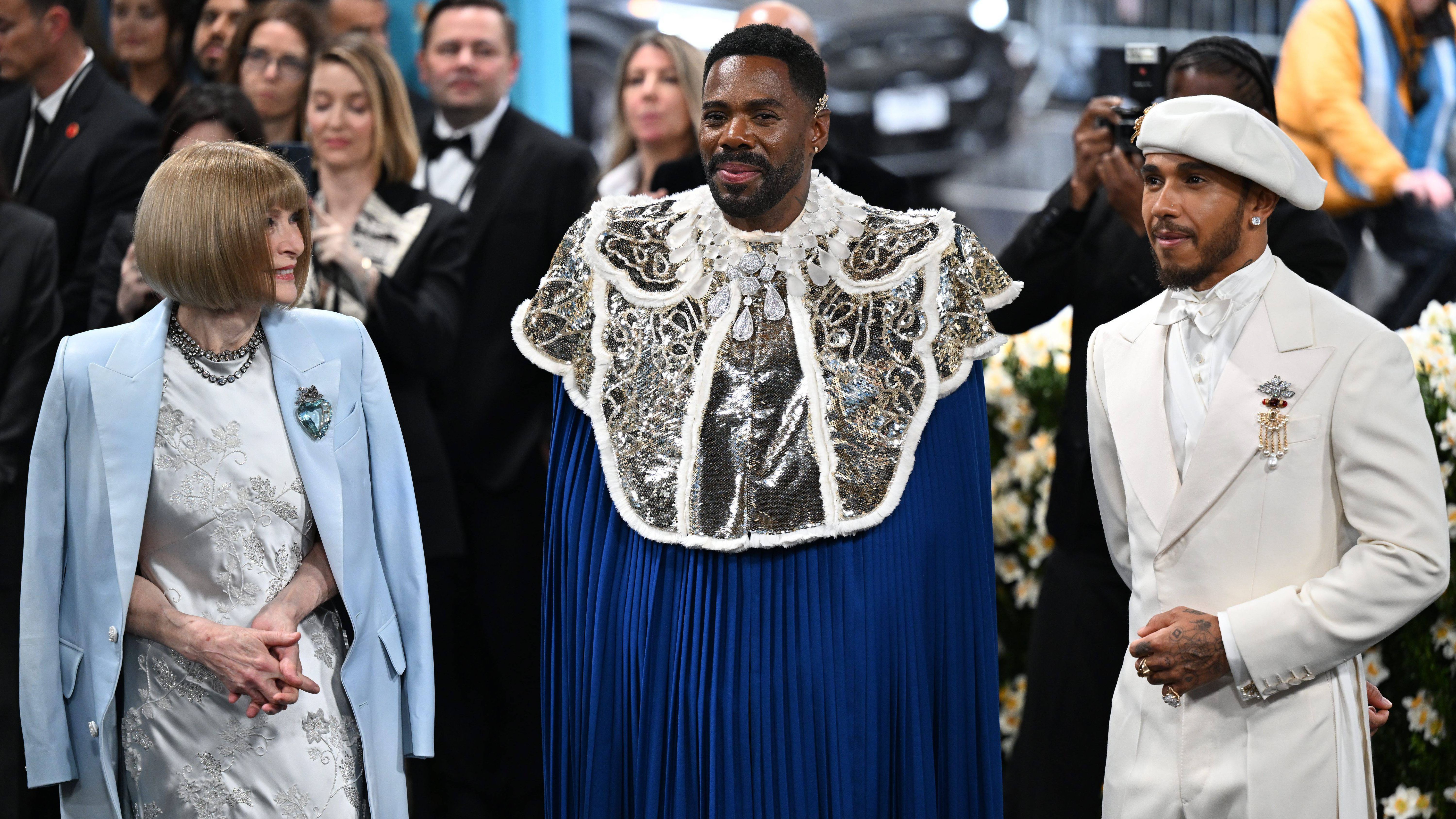 Anna Wintour, Colman Domingo y Lewis Hamilton en la MET gala 2025