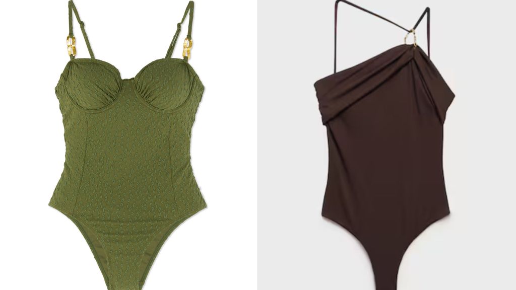 Bañador de Primark y bañador de Mango, en un montaje de fotos