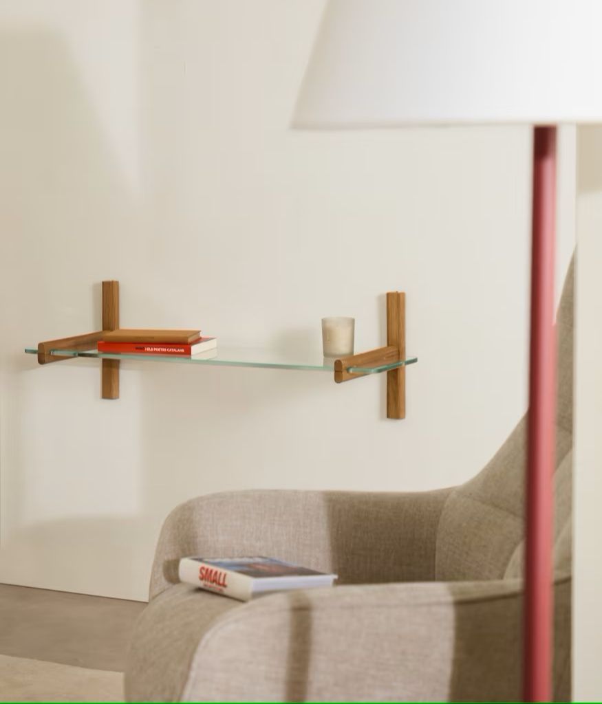 Estante con balda de cristal de Kave Home