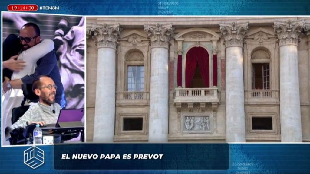 El eufórico abrazo entre Risto Mejide y Sor Lucía tras la elección del nuevo papa León XIV, Robert Prevost: "¡El Espíritu Santo está contigo!"