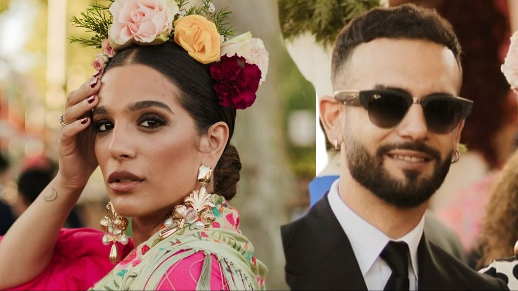 Jimena y Junquera, las hijas de Alma Bollo y Manuel Cortés, a juego en la Feria de Sevilla