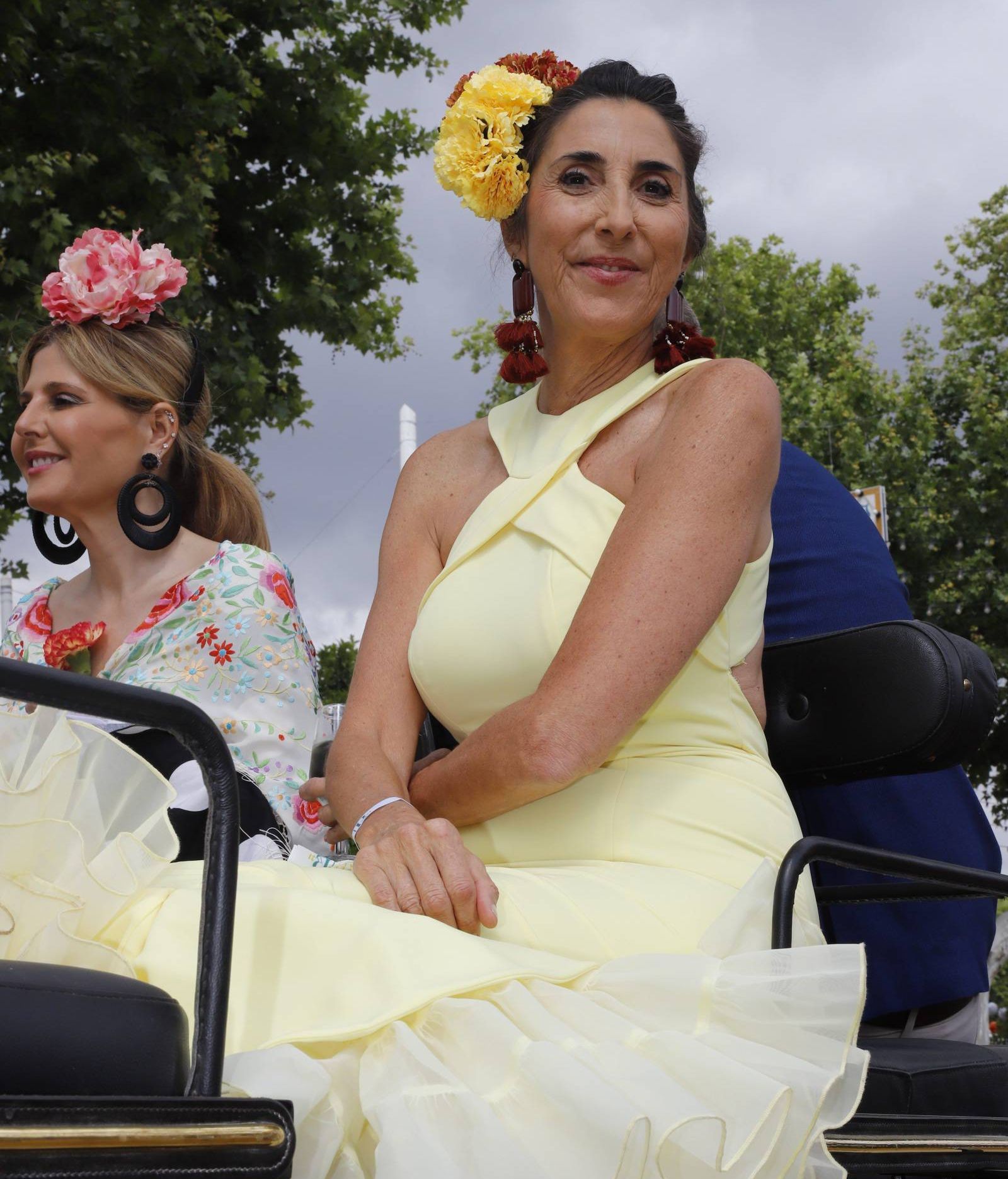 Paz Padilla en la caseta de José Luis 'El Turronero' en la Feria de Abril