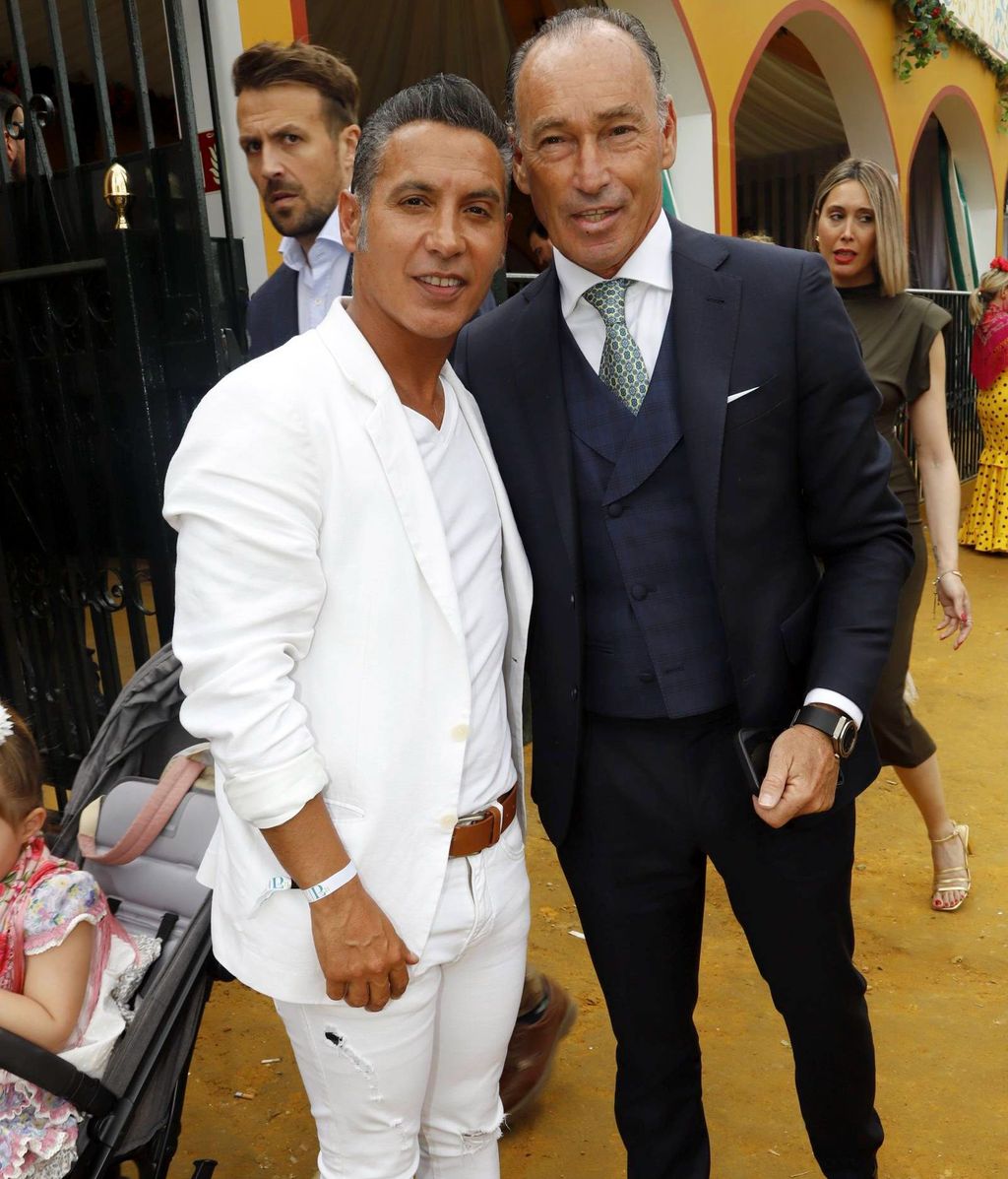 Pitingo en la caseta de José Luis 'El Turronero' en la Feria de Abril