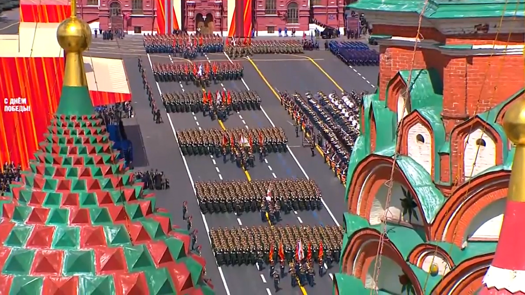 La Plaza Roja durante el desfile del Día de la Victoria sobre el fascismo