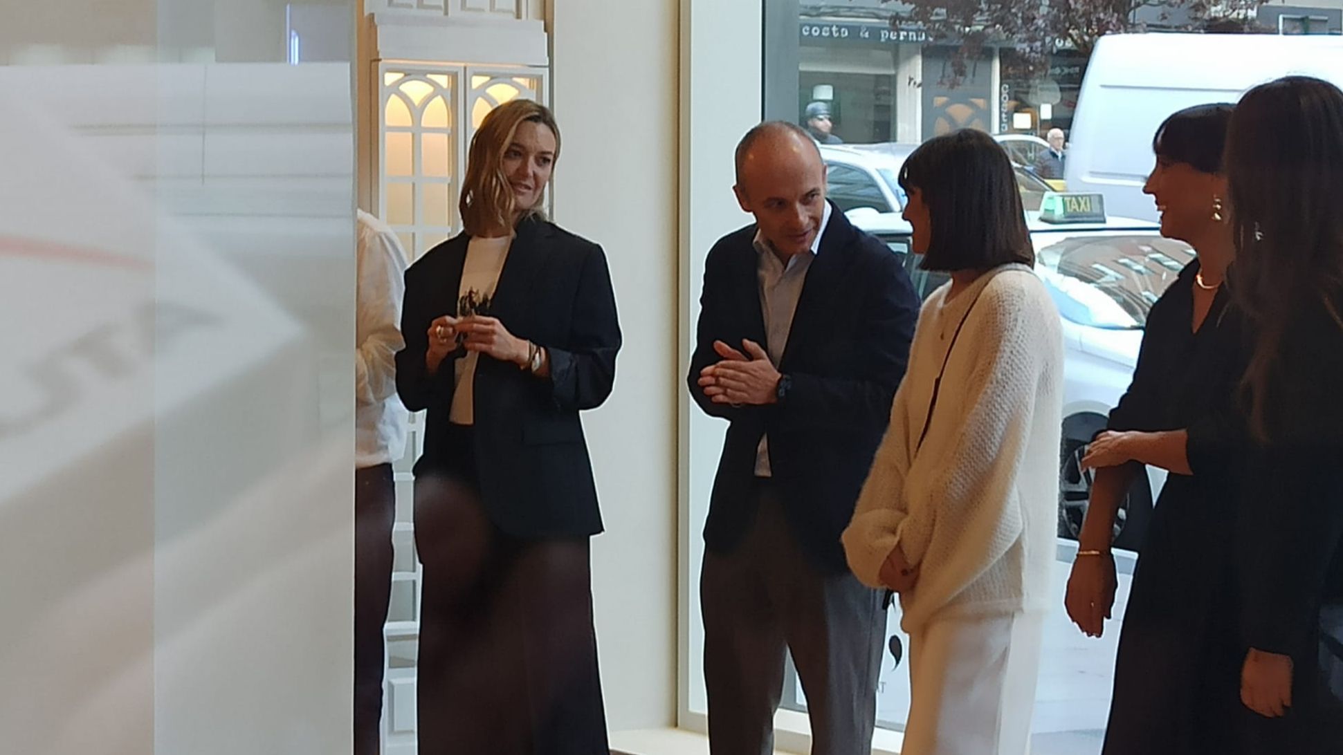 Marta Ortega en la inauguración de la renovada tienda