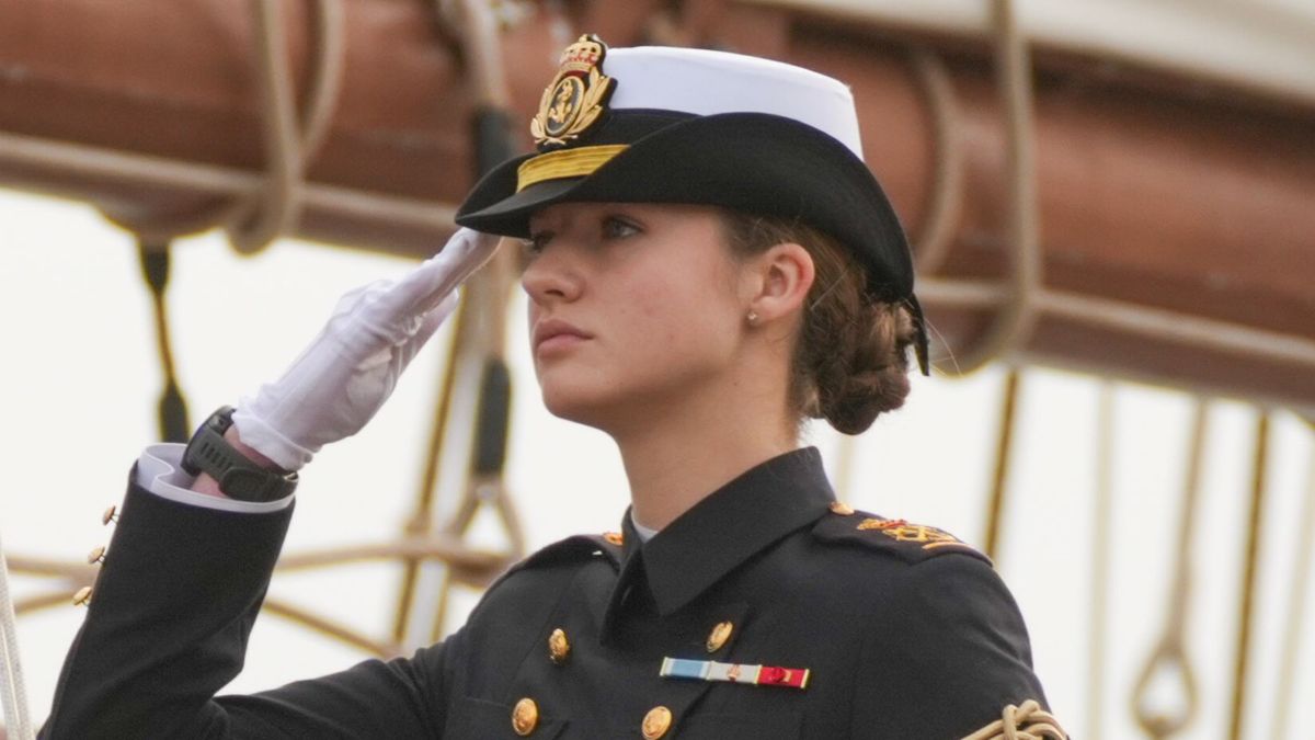 La princesa Leonor, a bordo de Elcano