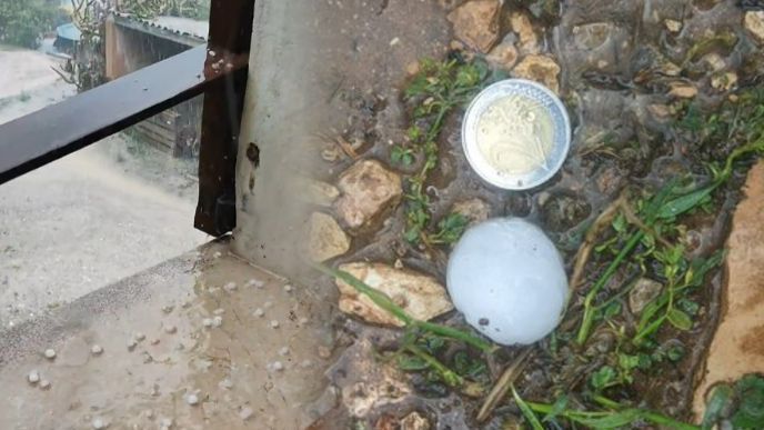 Alerta por tormentas en Baleares: inundaciones y granizo en sa Pobla, en Mallorca