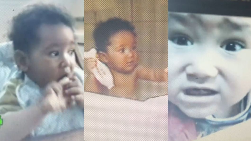 Fotomontaje de frames de vídeos de infancia del hijo de Rossy de Palma