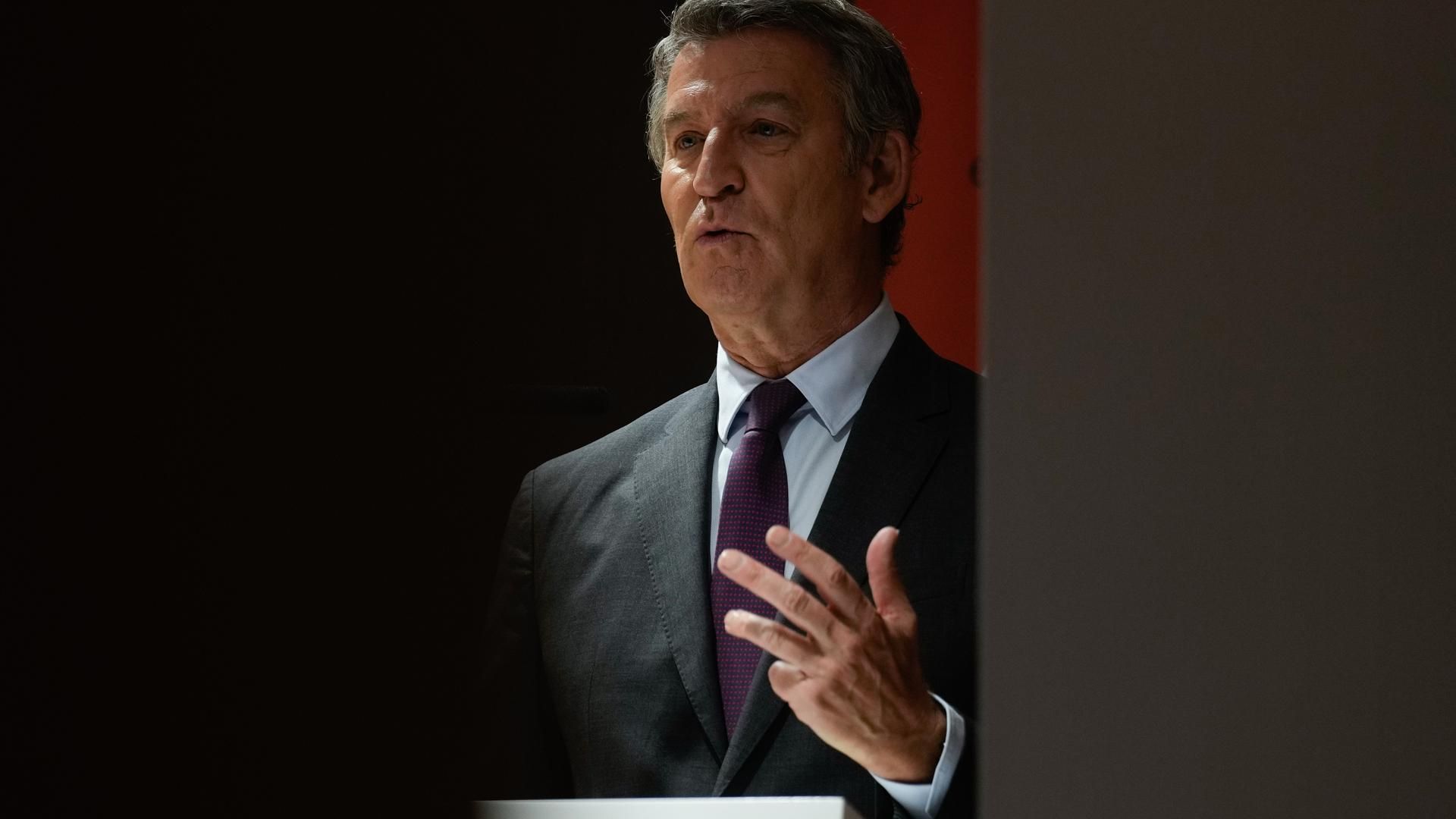 El presidente del PP, Alberto Núñez Feijóo, pronuncia la conferencia 'Una España que vuelva a funcionar'