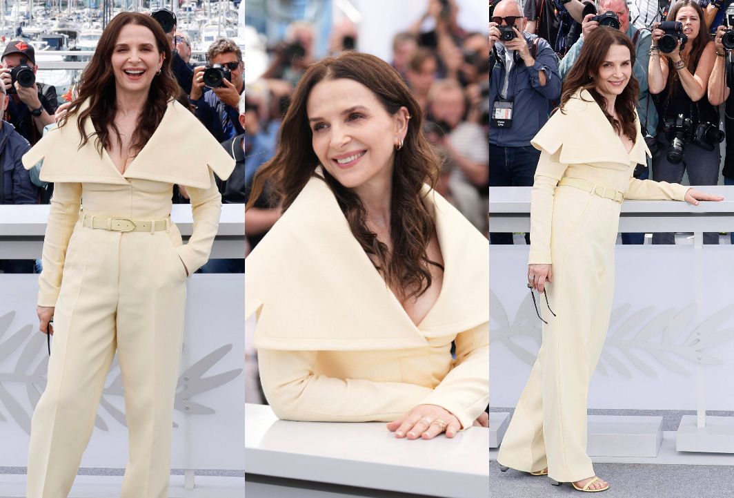 Fotomontaje de Juliette Binoche en el Festival de Cannes 2025