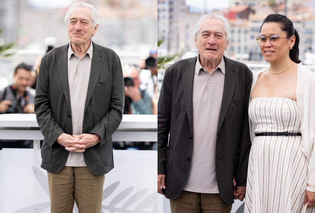 Fotomontaje de Robert de Niro y Tiffany Chen en el Festival de Cannes 2025