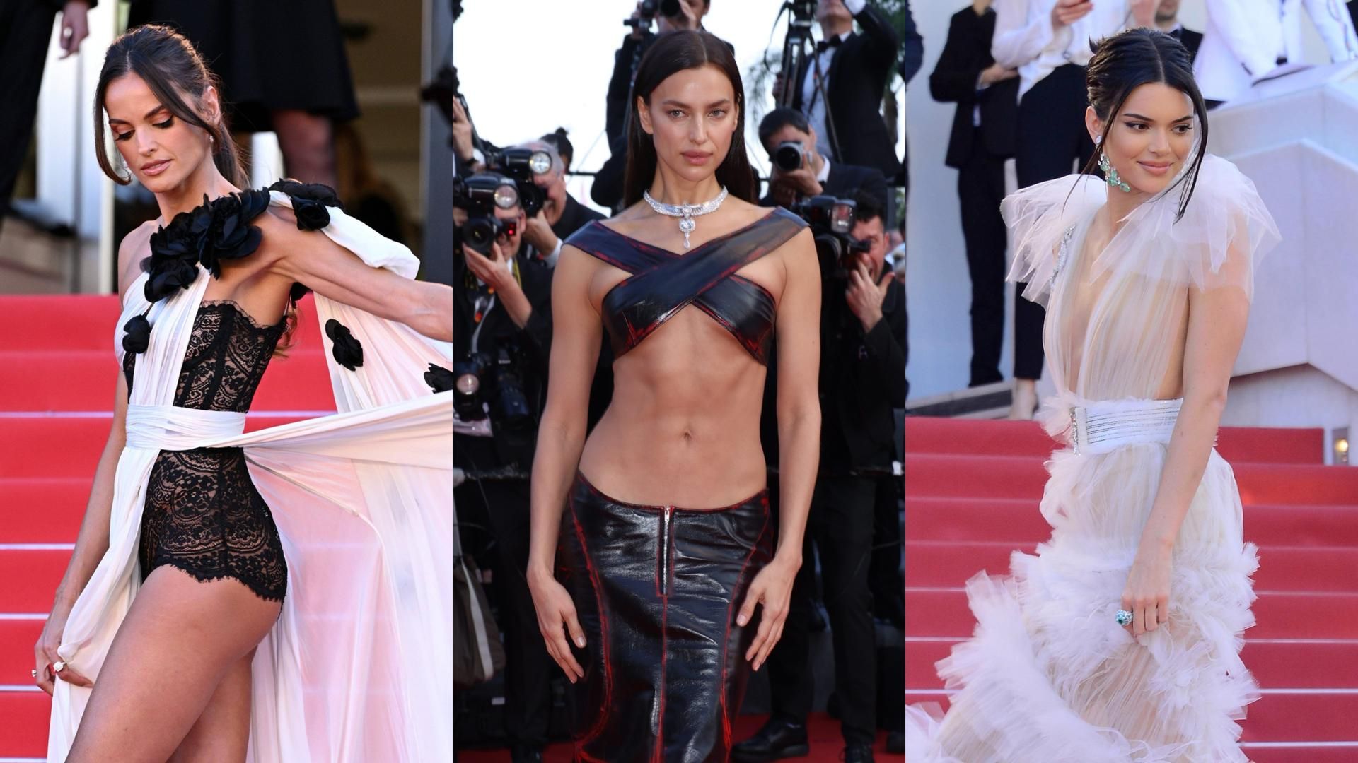 Izabel Goulart, Irina Shayk y Kendall Jenner, en un montaje de fotos