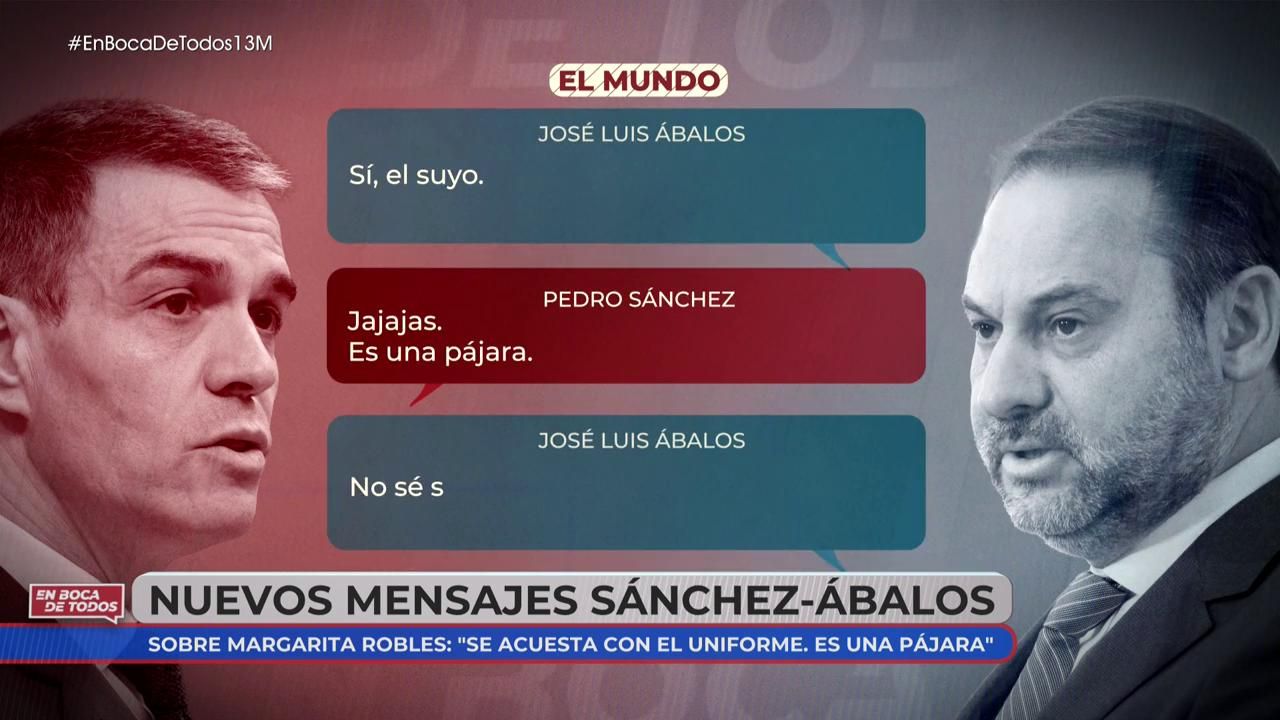 Mensajes entre Pedro Sánchez y Ábalos