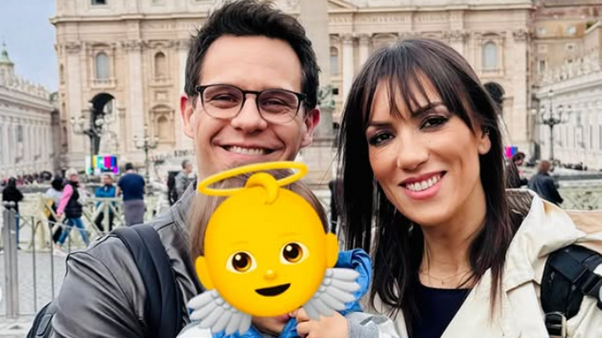 Patricia Pardo, junto a su familia