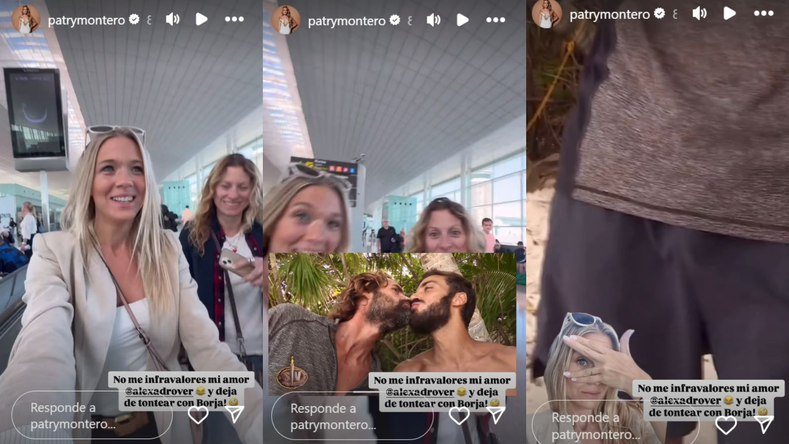 Patry Montero reacciona al beso de Álex y Borja