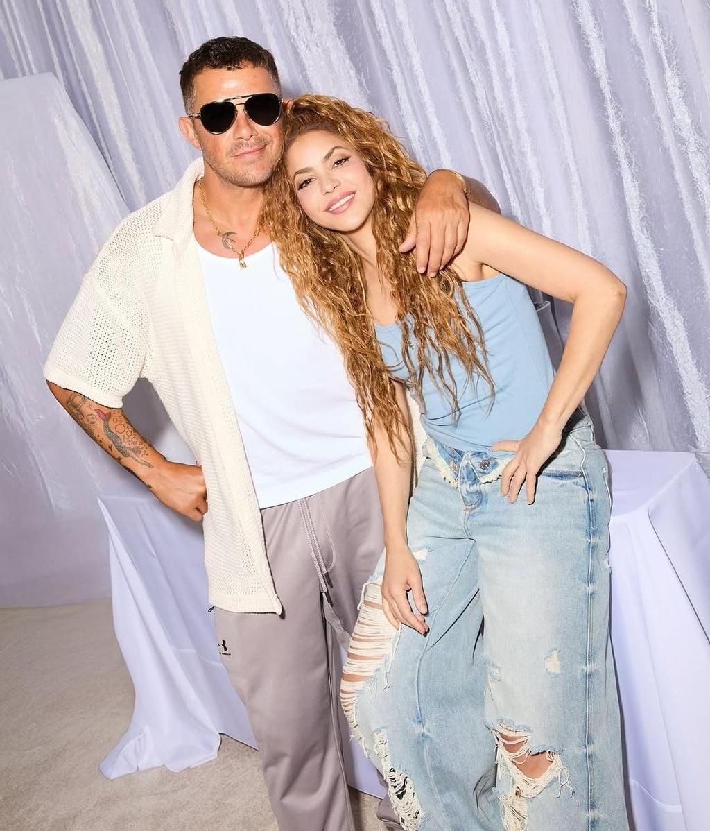 Shakira y Alejandro Sanz, el día del concierto.