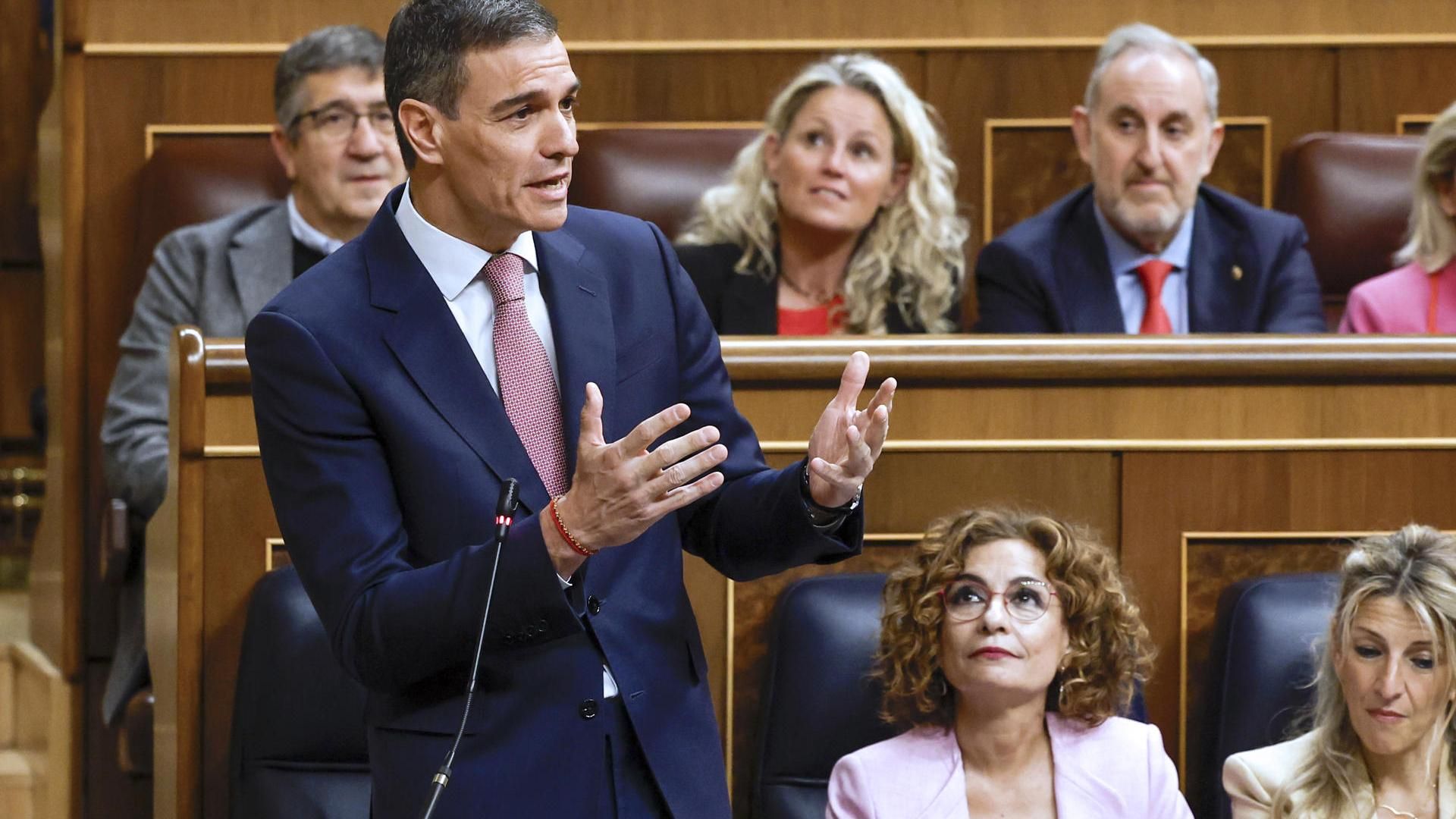 Pedro Sánchez en la sesión de control al Gobierno en el Congreso