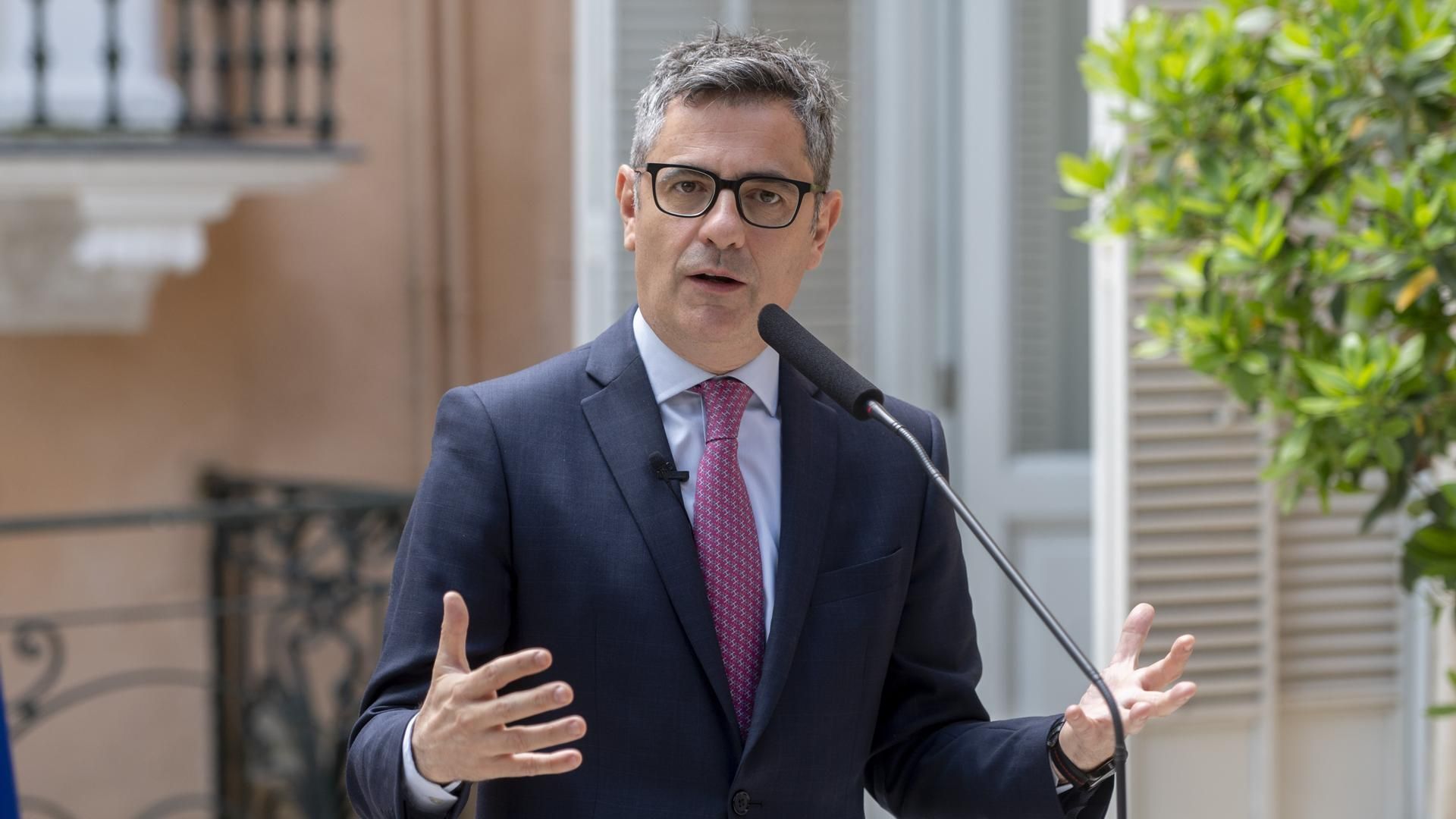 El ministro de la Presidencia, Justicia y Relaciones con las Cortes, Félix Bolaños