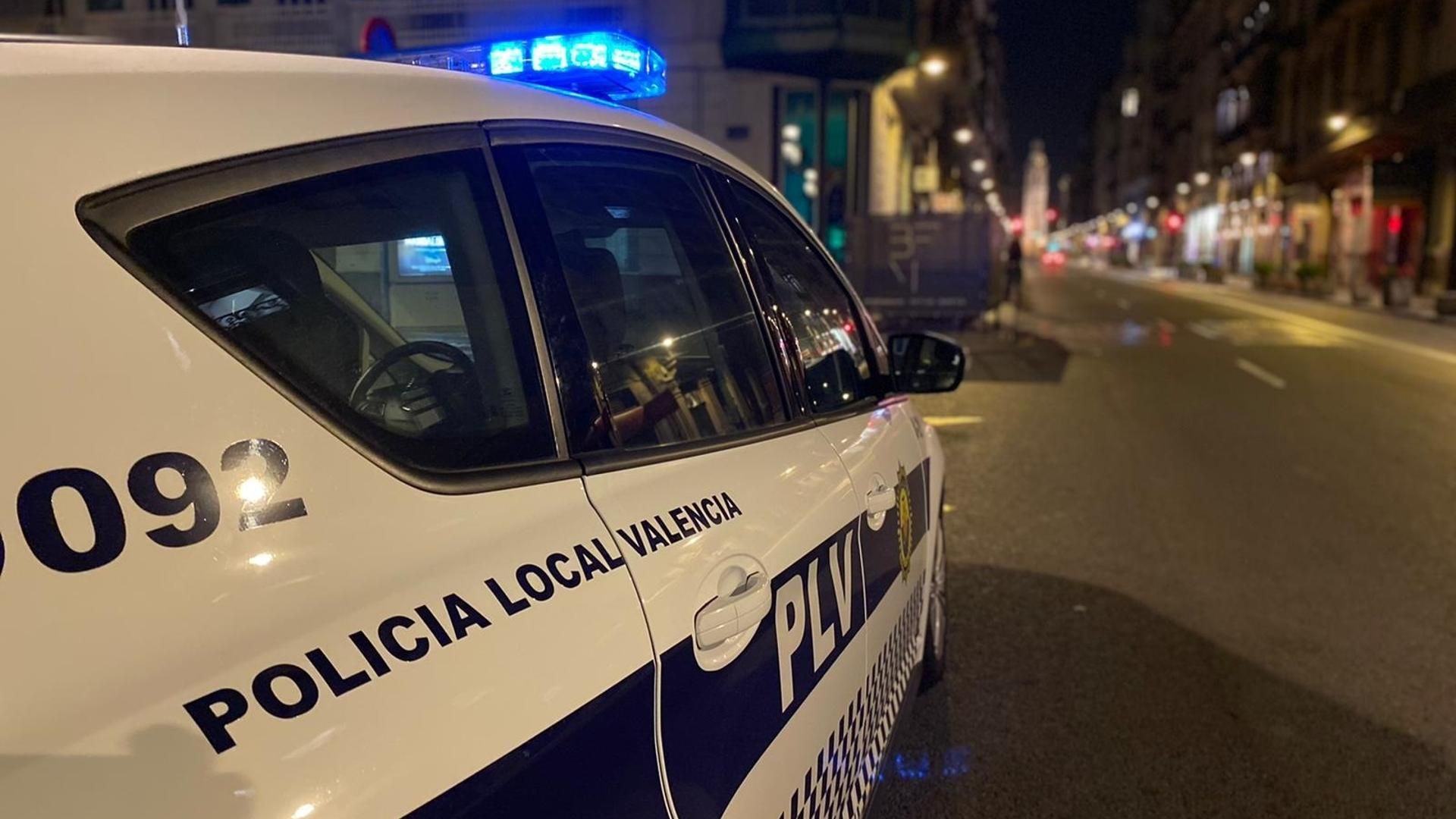 Un vehículo de la Policía Local de Valencia