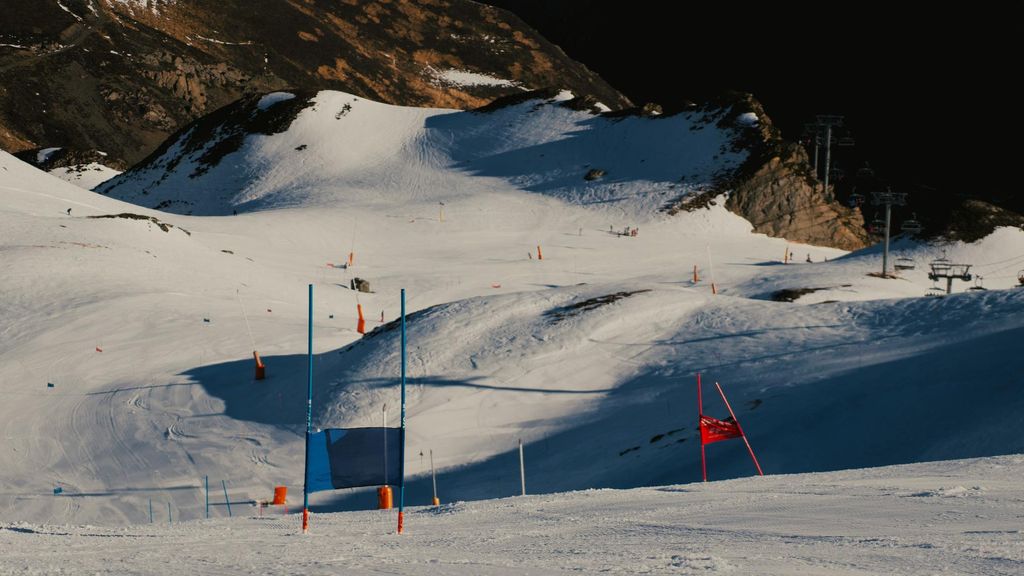 Una pista de esquí