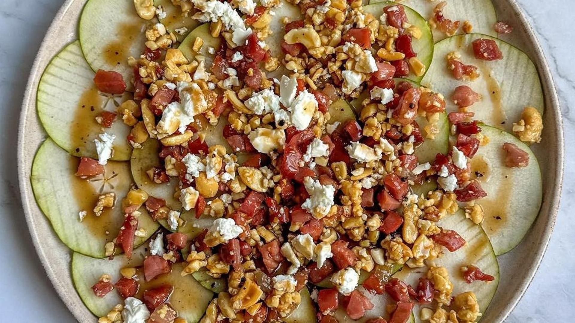 Carpaccio de pera