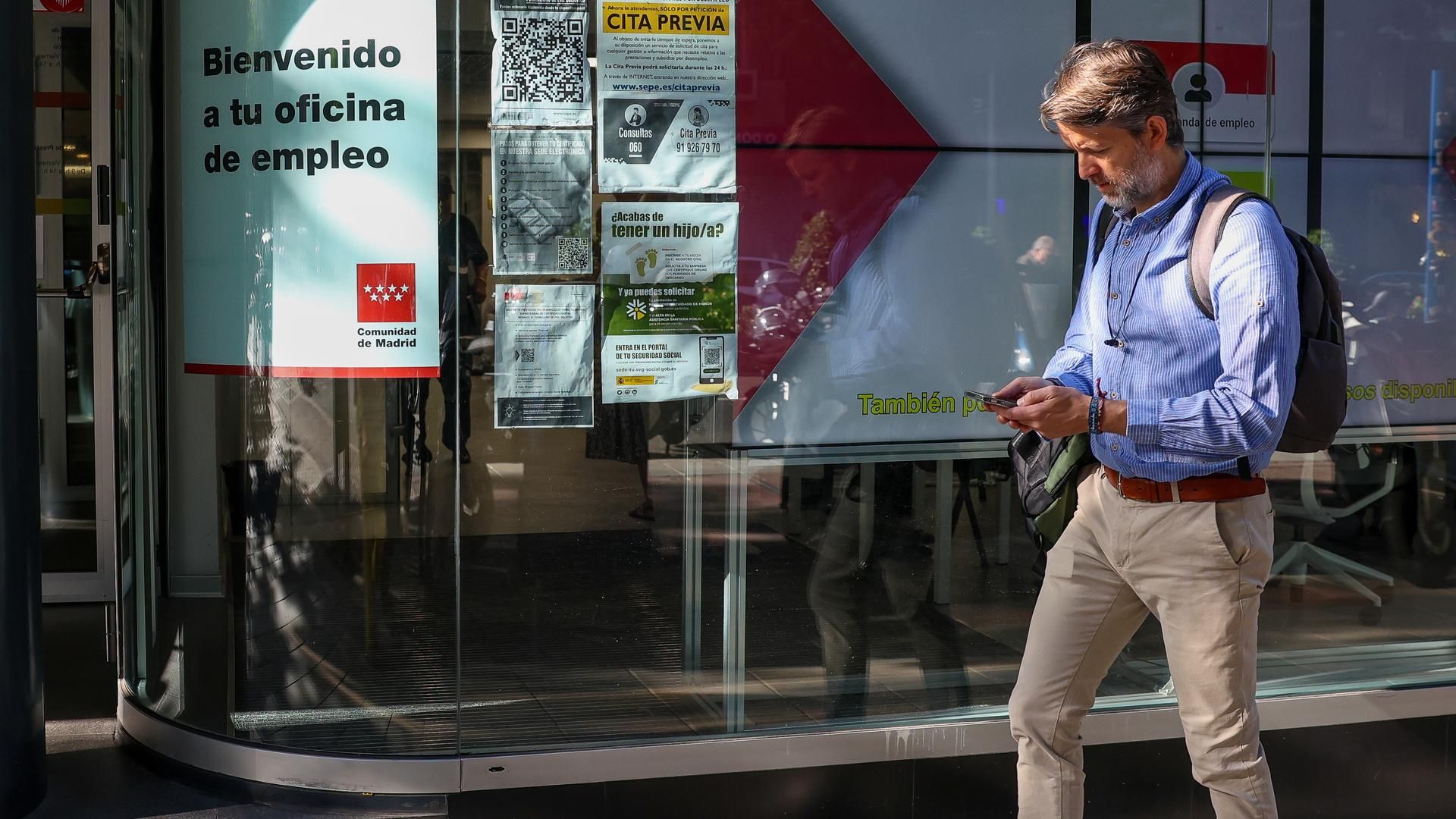EuropaPress 6066562 oficina empleo sepe julio 2024 madrid espana seguridad social gano media