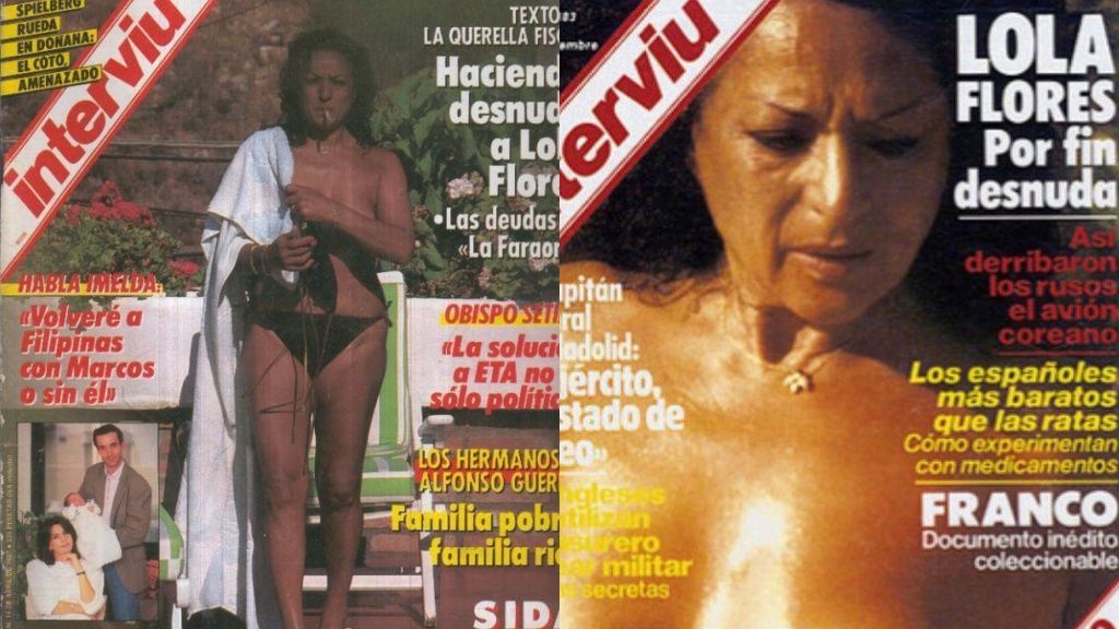 Lola en la portada de 'Interviú'