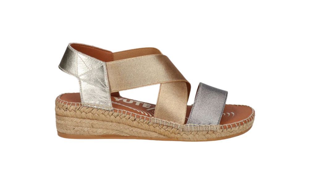 Sandalia YUTEFLEX Metalizada con Elásticos - Viguera