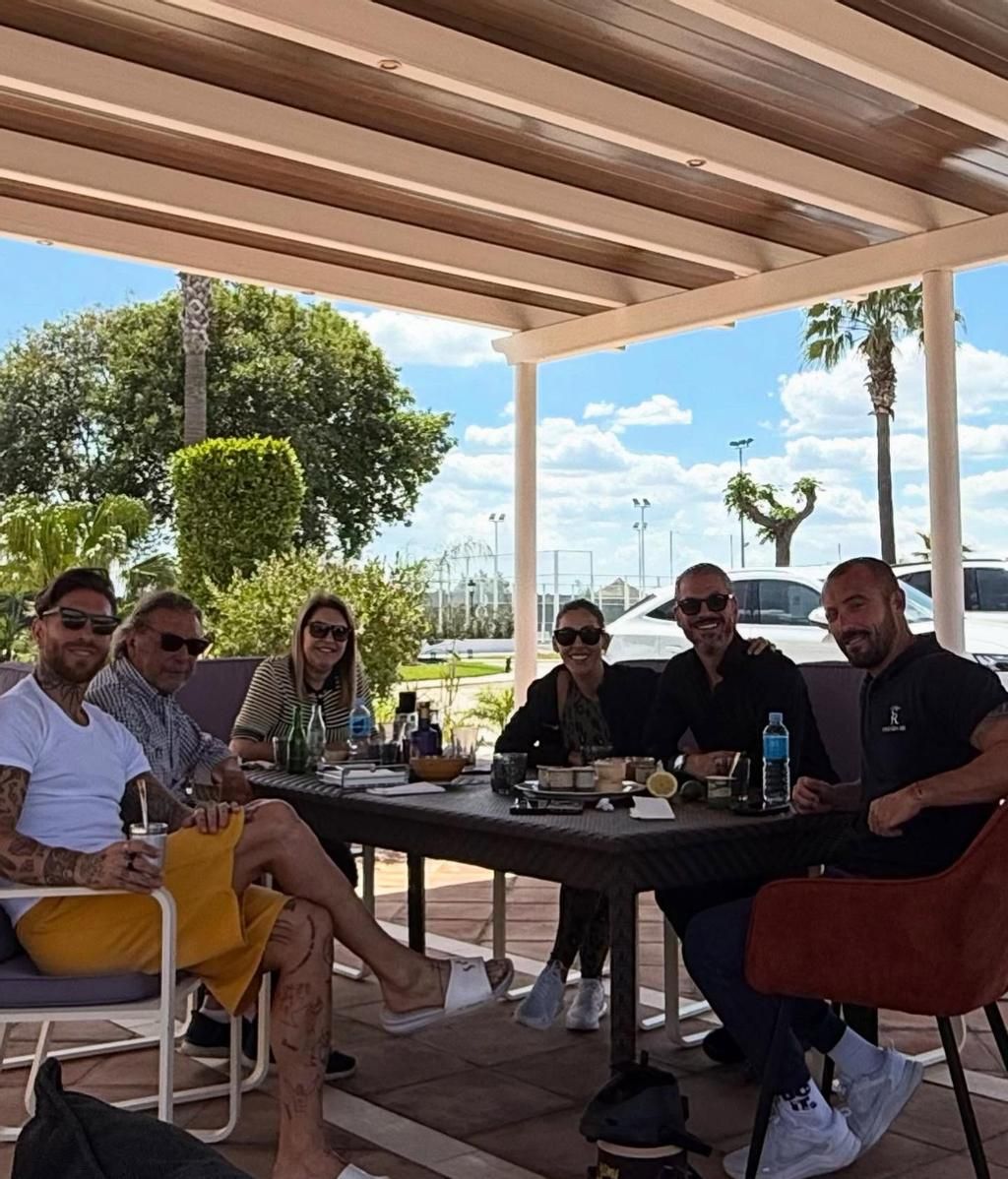 Sergio Ramos junto a su familia