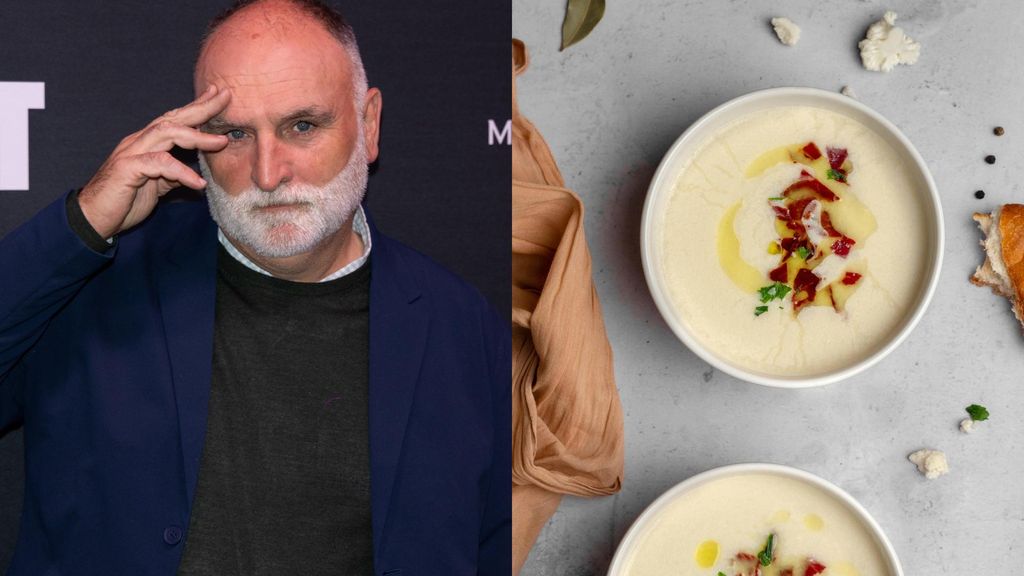 Chef Jose Andres y crema, en un montaje de fotos