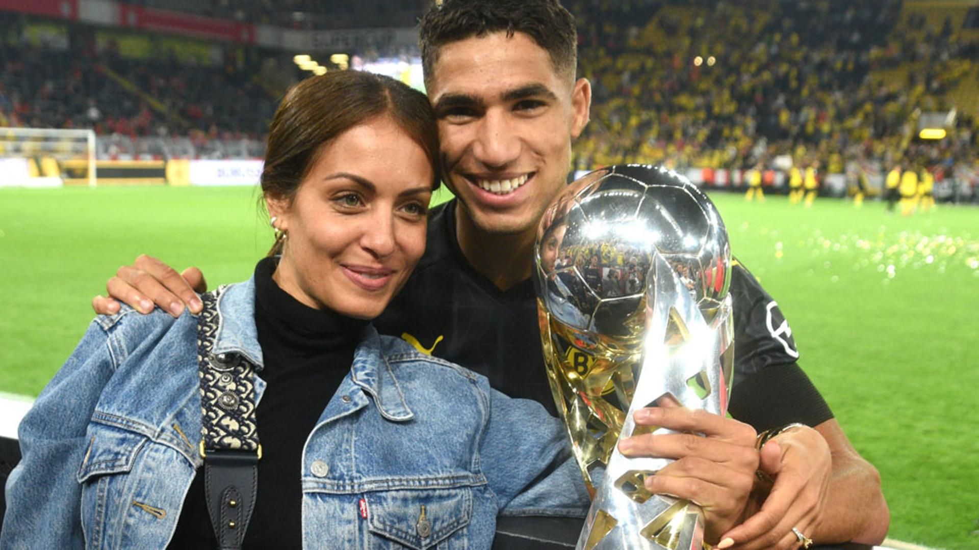 Hiba Abouk y Achraf Hakimi, en una imagen de archivo
