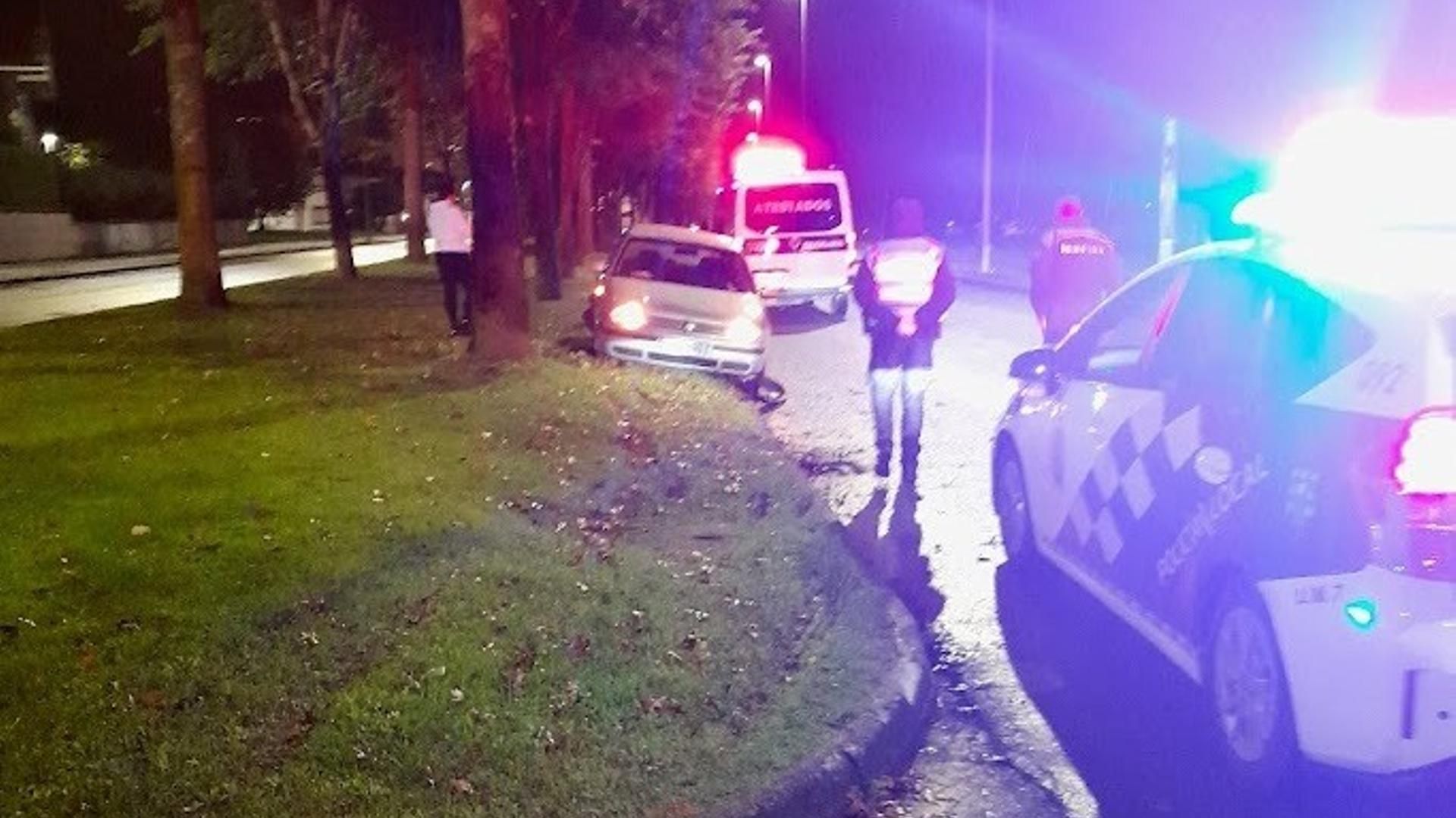 La  policía local de Lugo en un accidente ocurrido en el centro de la ciudad ARCHIVO