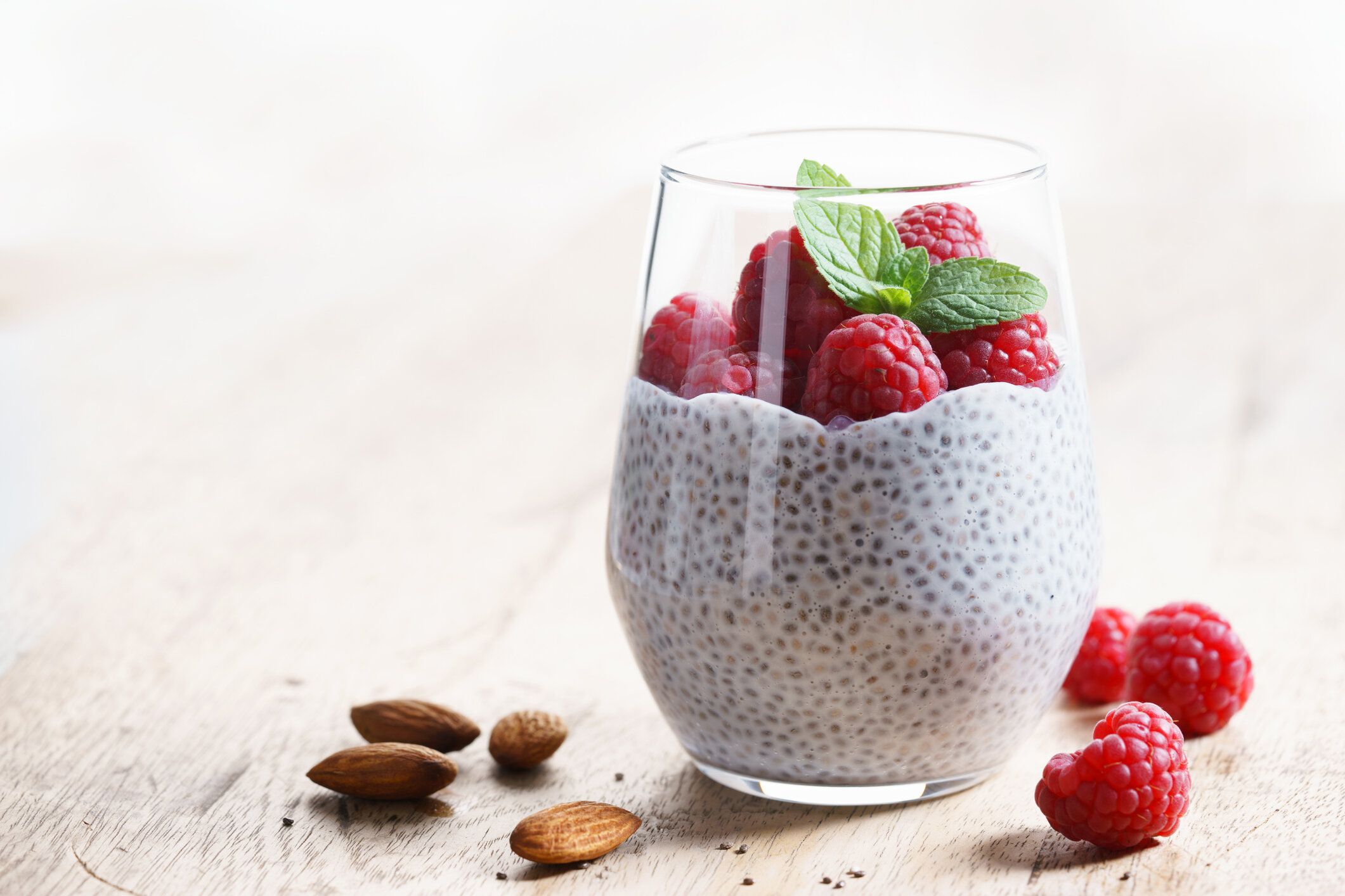 Pudding de frambuesa con chía