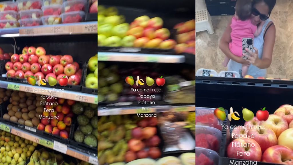 Anabel Pantoja comprando la fruta de su hija Alma