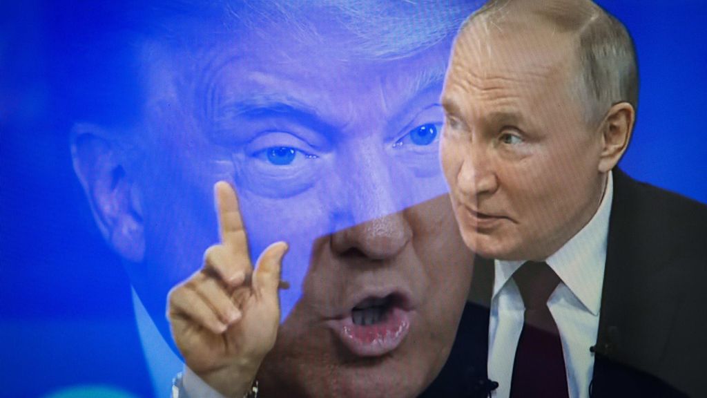 Imagen creada con los rostros de Vladimir Putin y Donald Trump