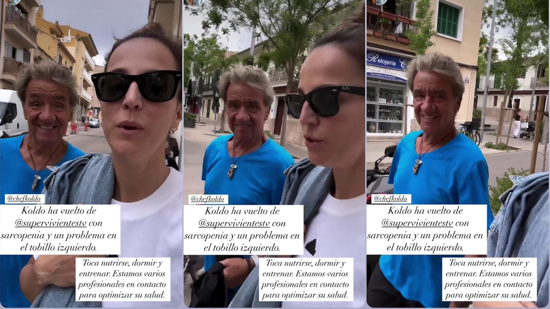 Koldo y su entrenadora personal, hablando de su sarcopenia