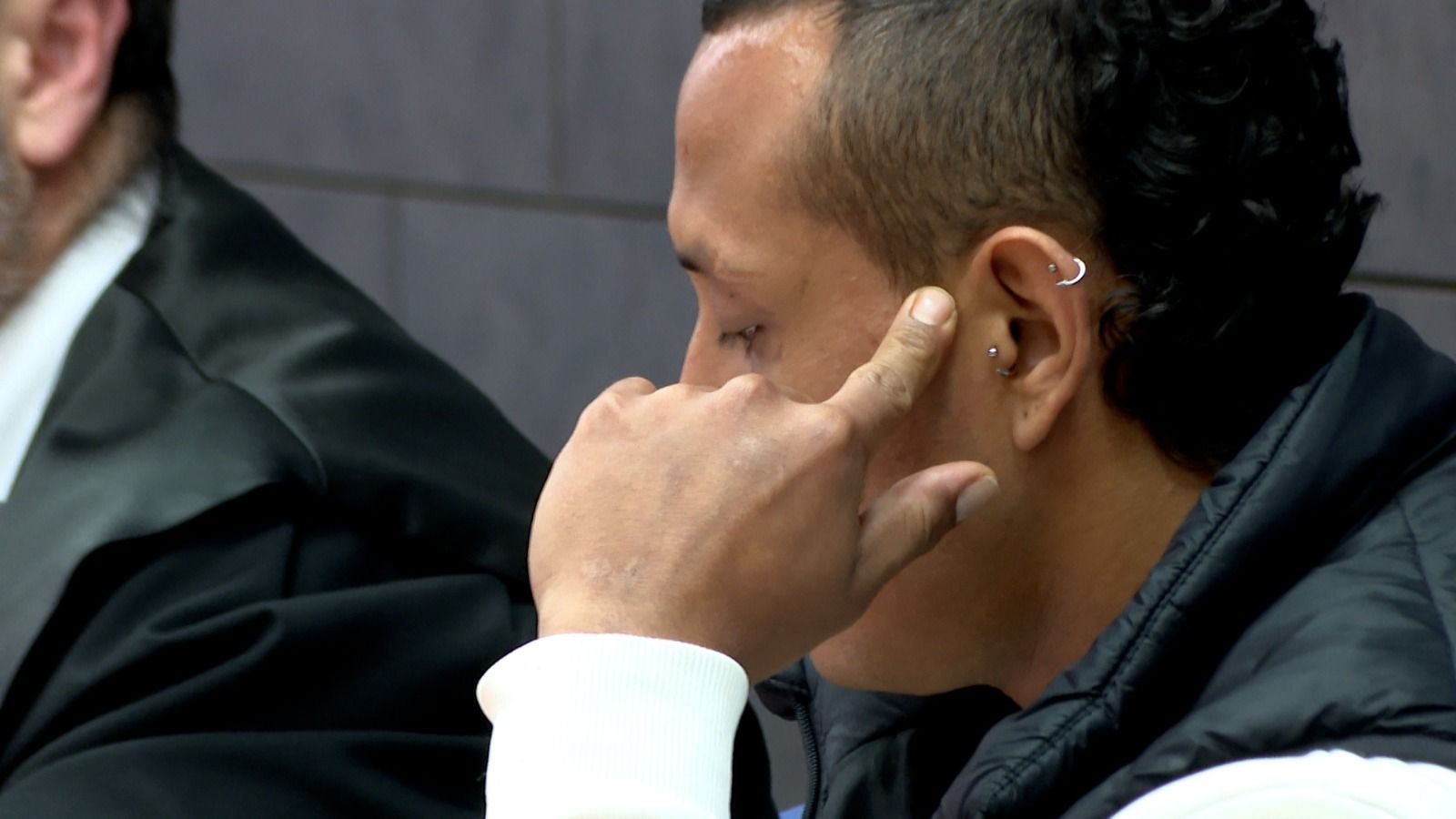 Nelson David durante la primera sesión del juicio