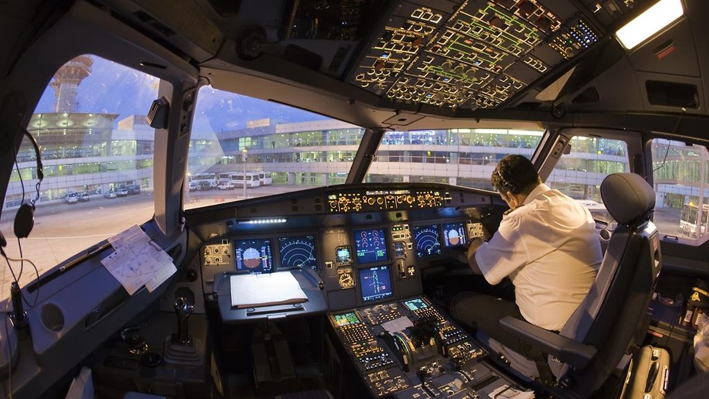 Cabina de una avión