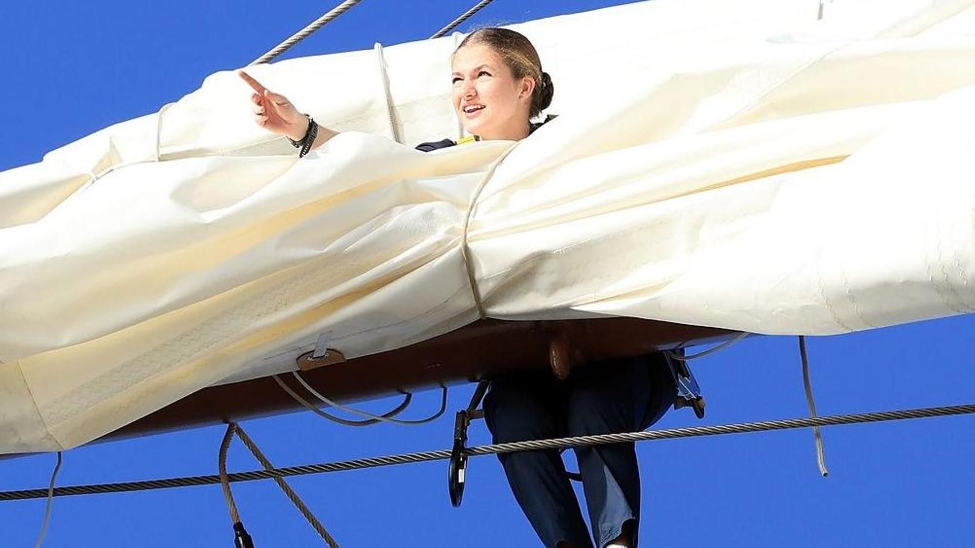 La princesa Leonor en Elcano.