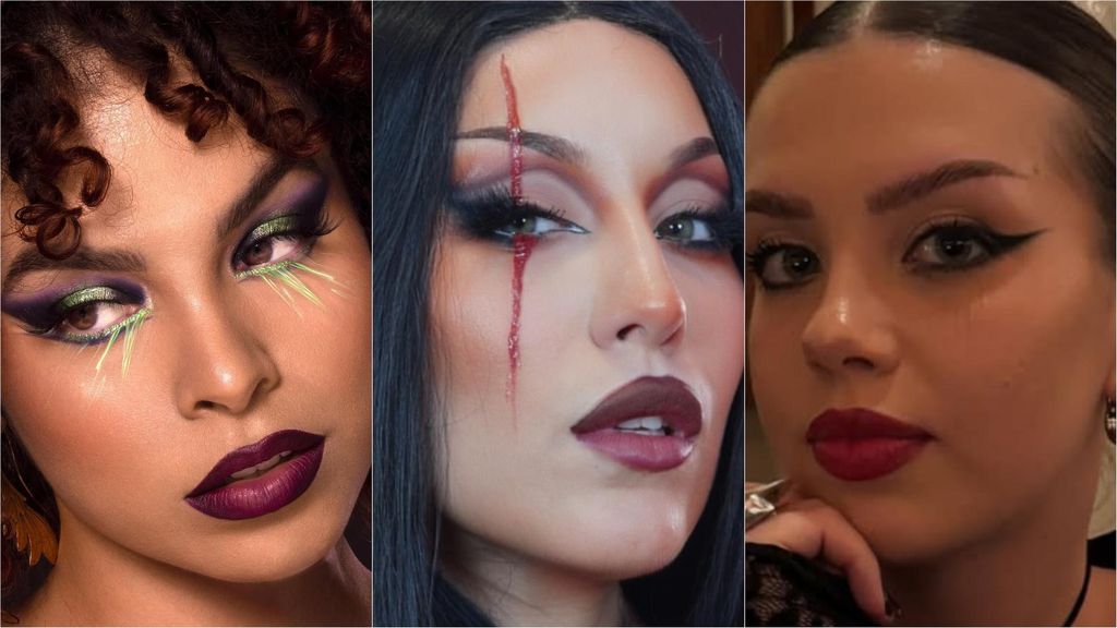 Lucy Albstar, Goty MakeUp y LaNenah Brugal, en un montaje de fotos