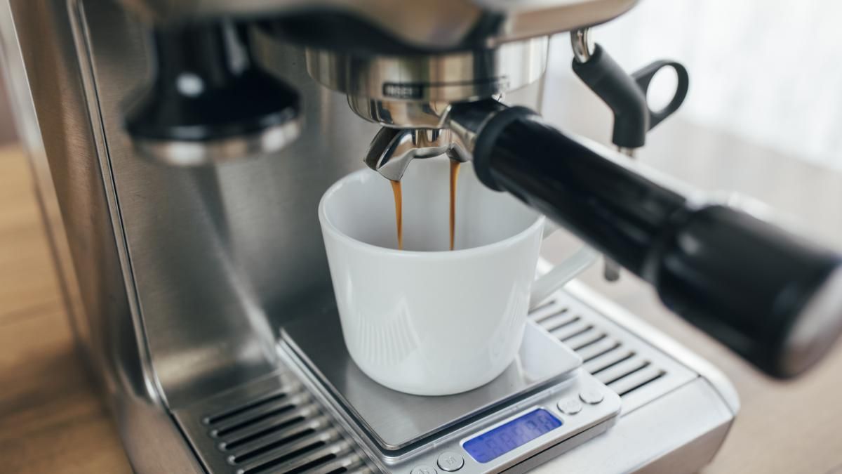 Una cafetera espresso