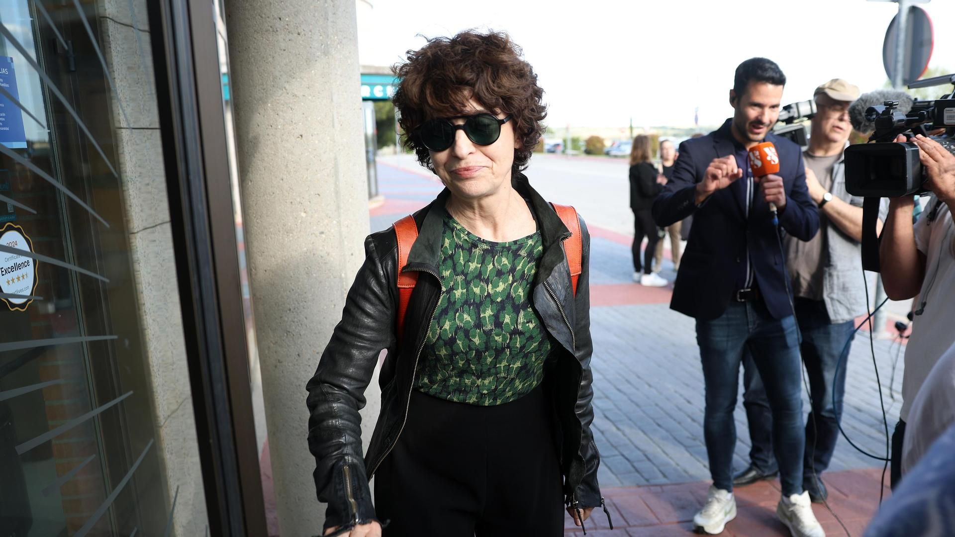 Adriana Ozores a su llegada al tanatorio de La Paz