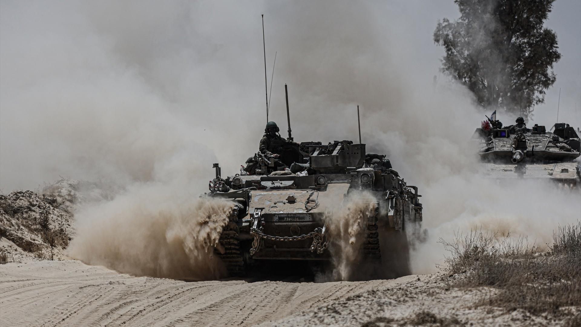 EuropaPress 6736204 20 may 2025     israeli army tanks are deployed at israels southern border