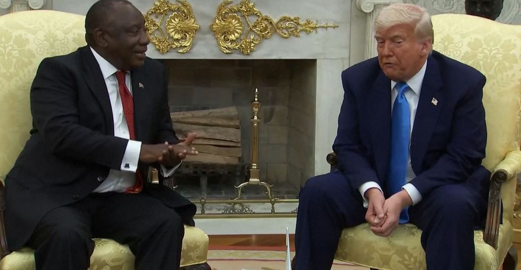 La encerrona de Donald Trump al presidente de Sudáfrica en la Casa Blanca