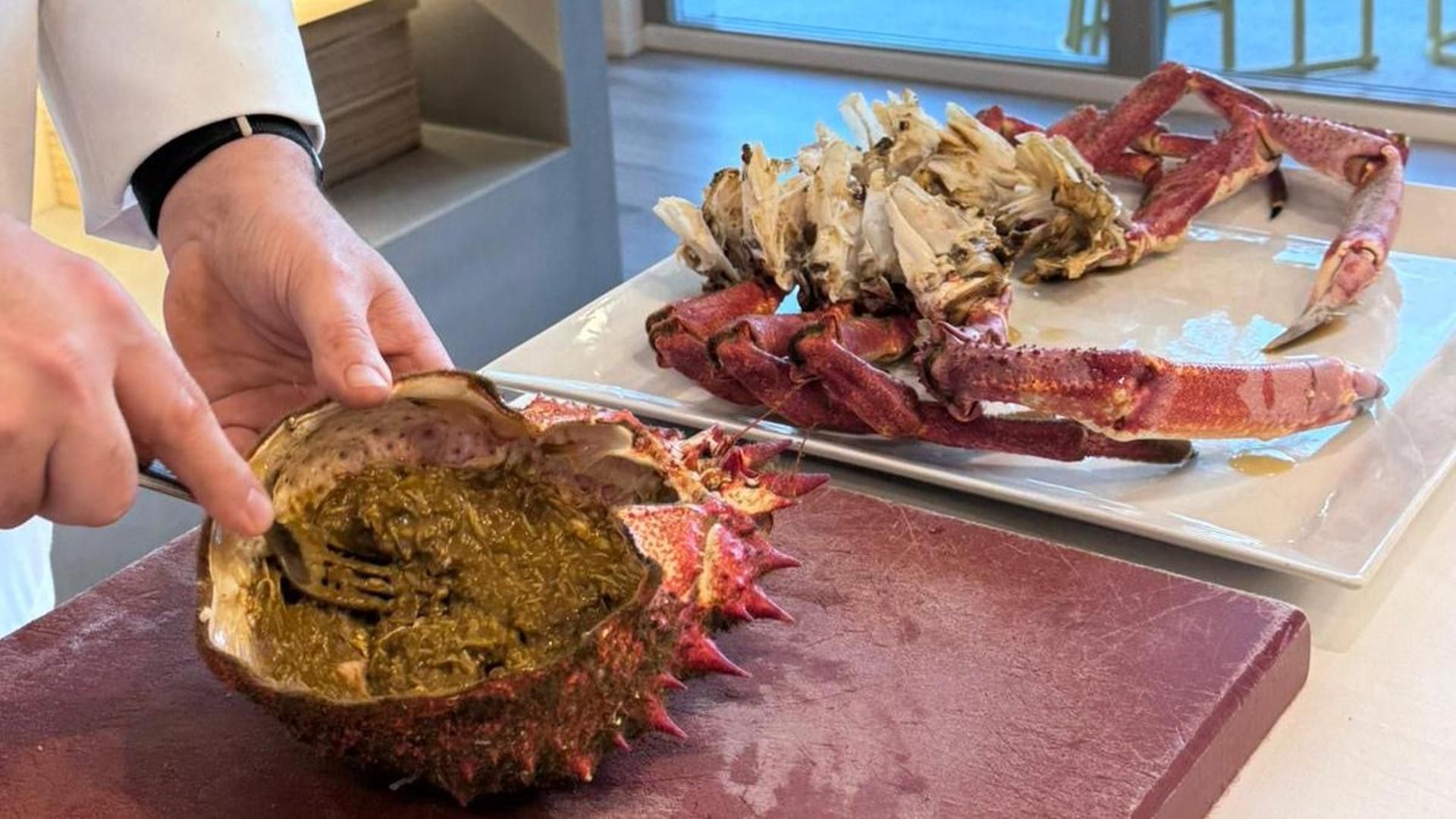 La preparación de un centollo