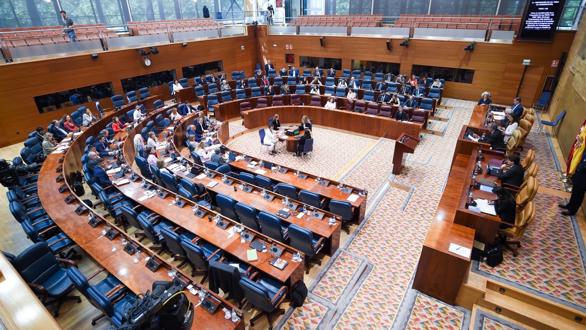 Plano general del hemiciclo de la Asamblea de Madrid