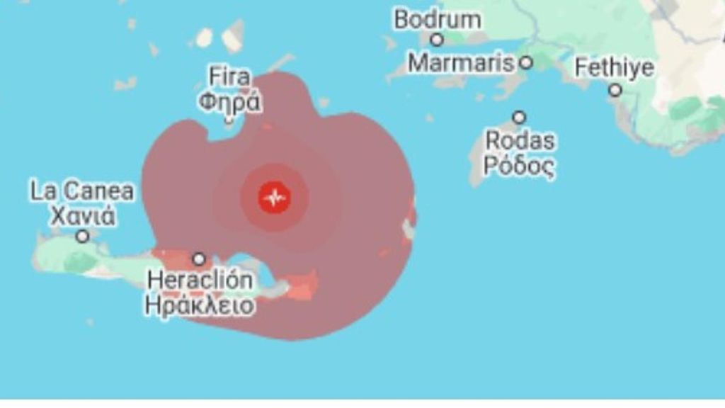Terremoto de magnitud 6,2 en Heraclión, Grecia.