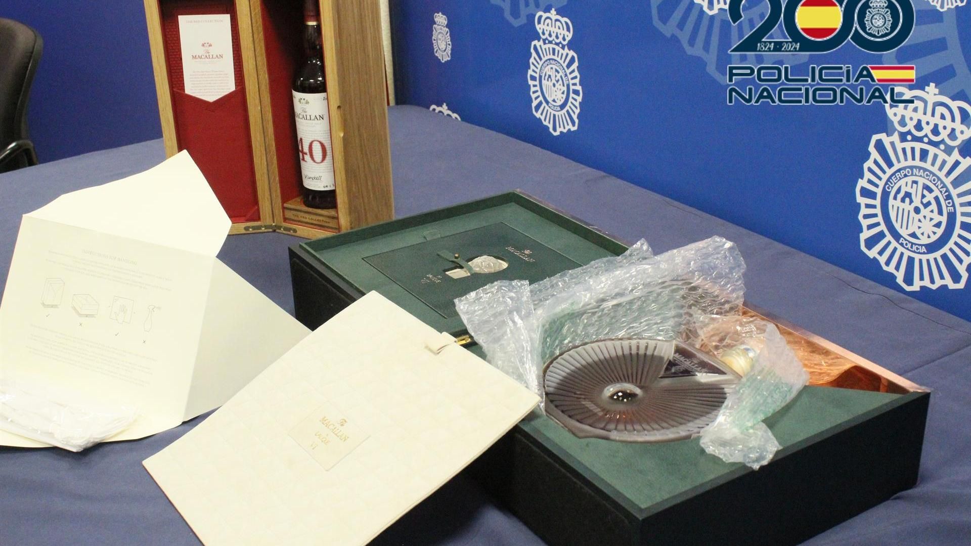 Alguna de las botellas recuperadas por la Policía